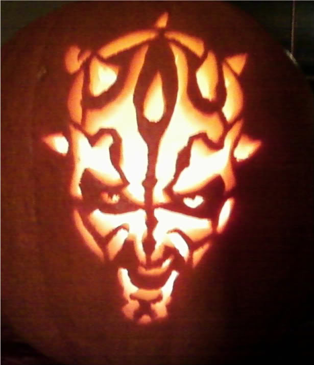 darth maul pumpkin stencil