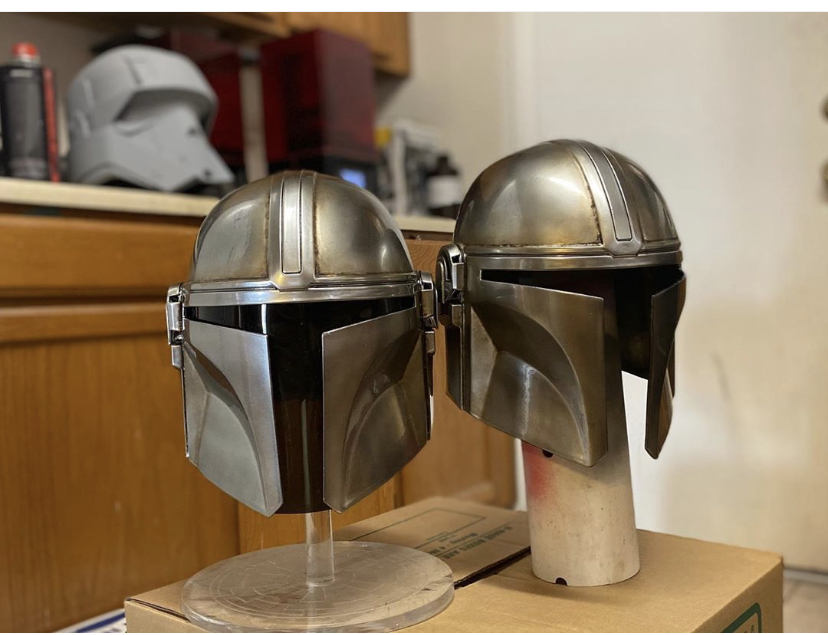 white mando helmet