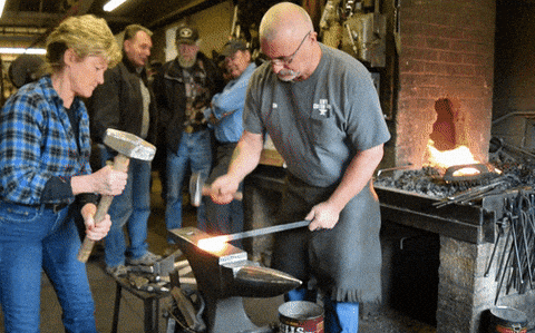 Blacksmithing with the Wife.gif