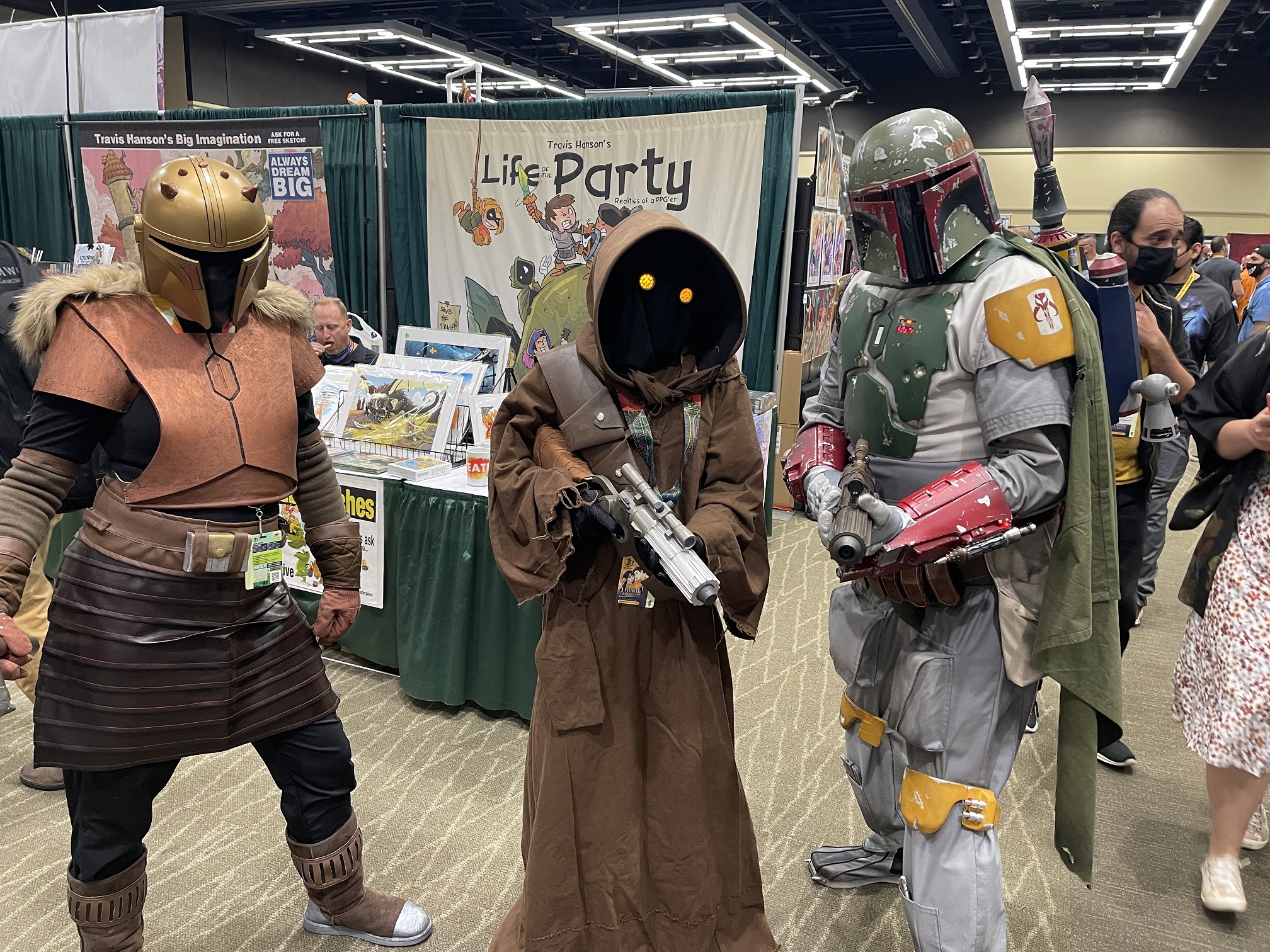 Boba with The Armorer and a Jawa.jpg
