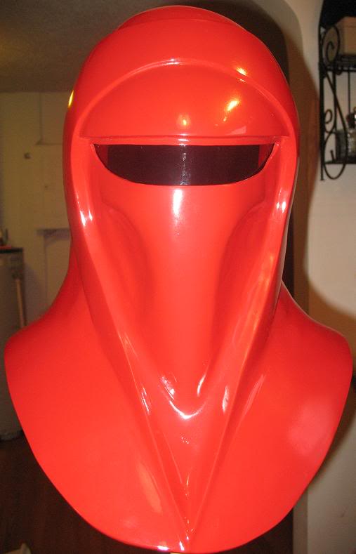 don post imperial guard helmet