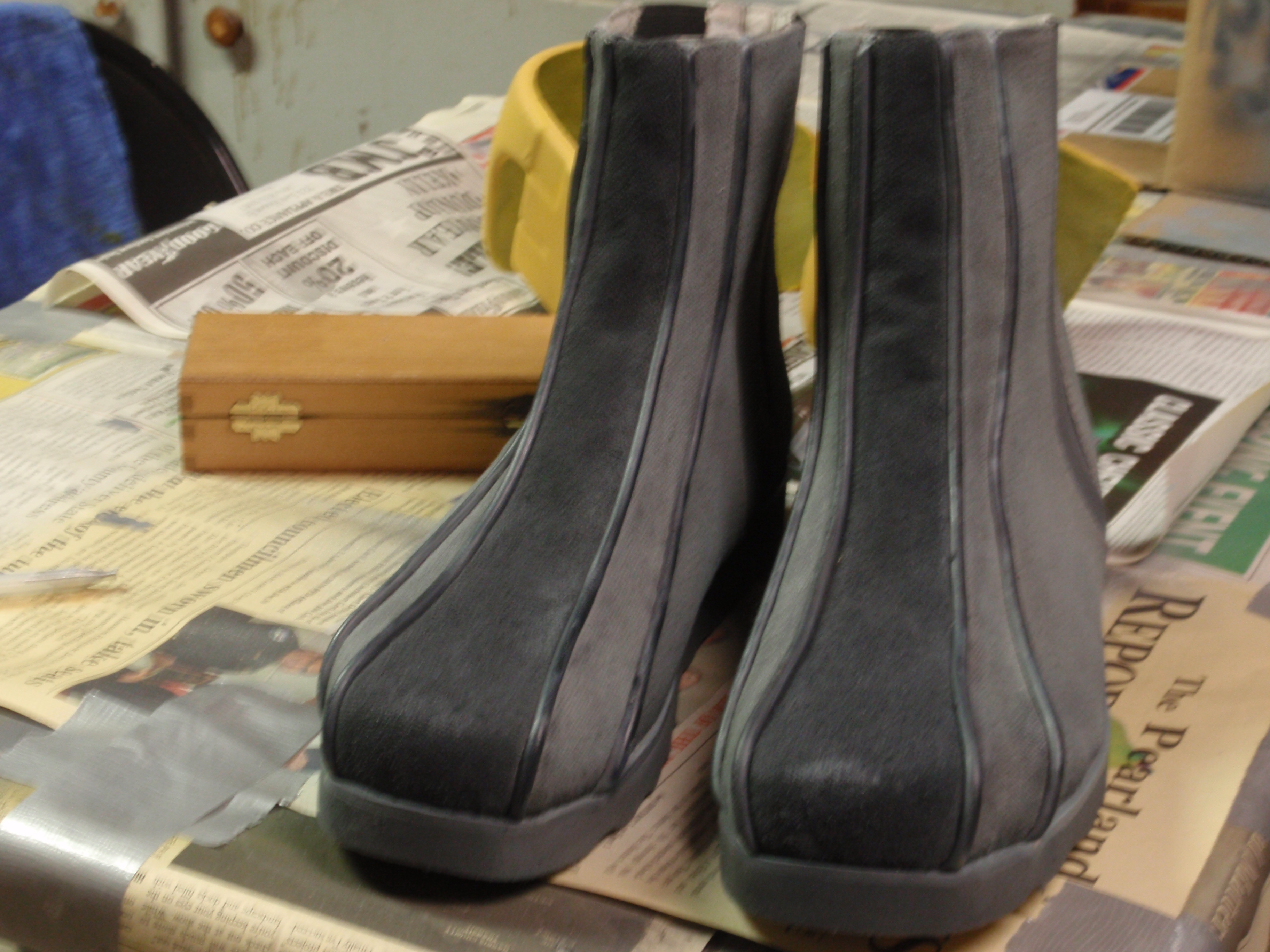 WIP: MOW boots paint up | Boba Fett Costume and Prop Maker Community ...