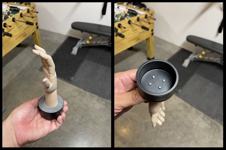 Wooden Hands Screwed onto End Cap.jpg
