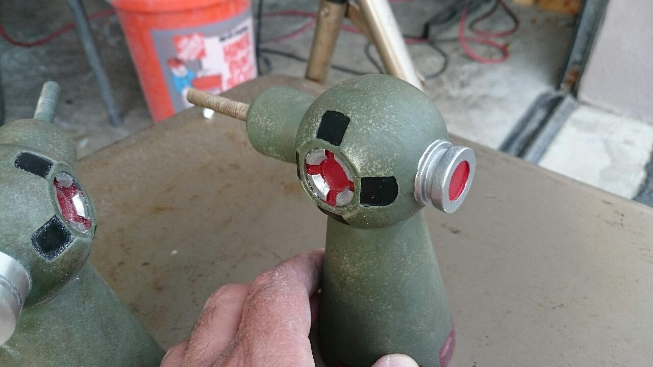A picture of the thrusters before I grind them.