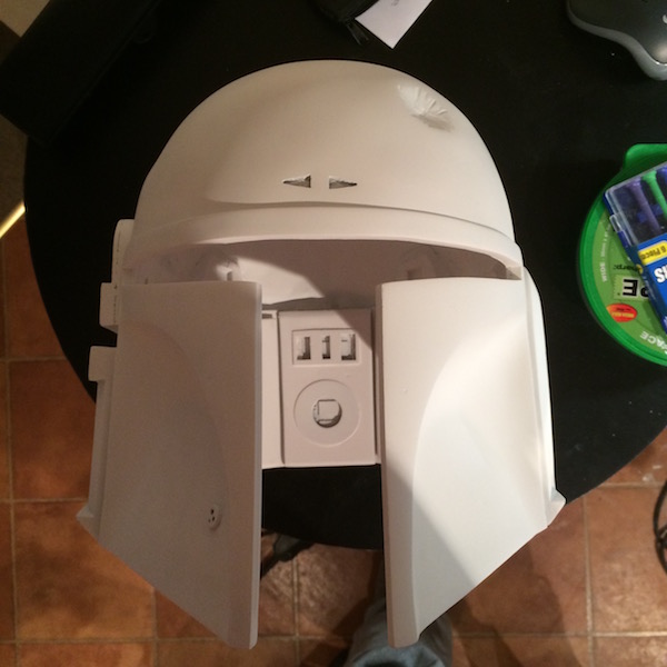 After building and reinforcing the inside I added a coat of white plastic primer. Was tempted to leave it white...:)