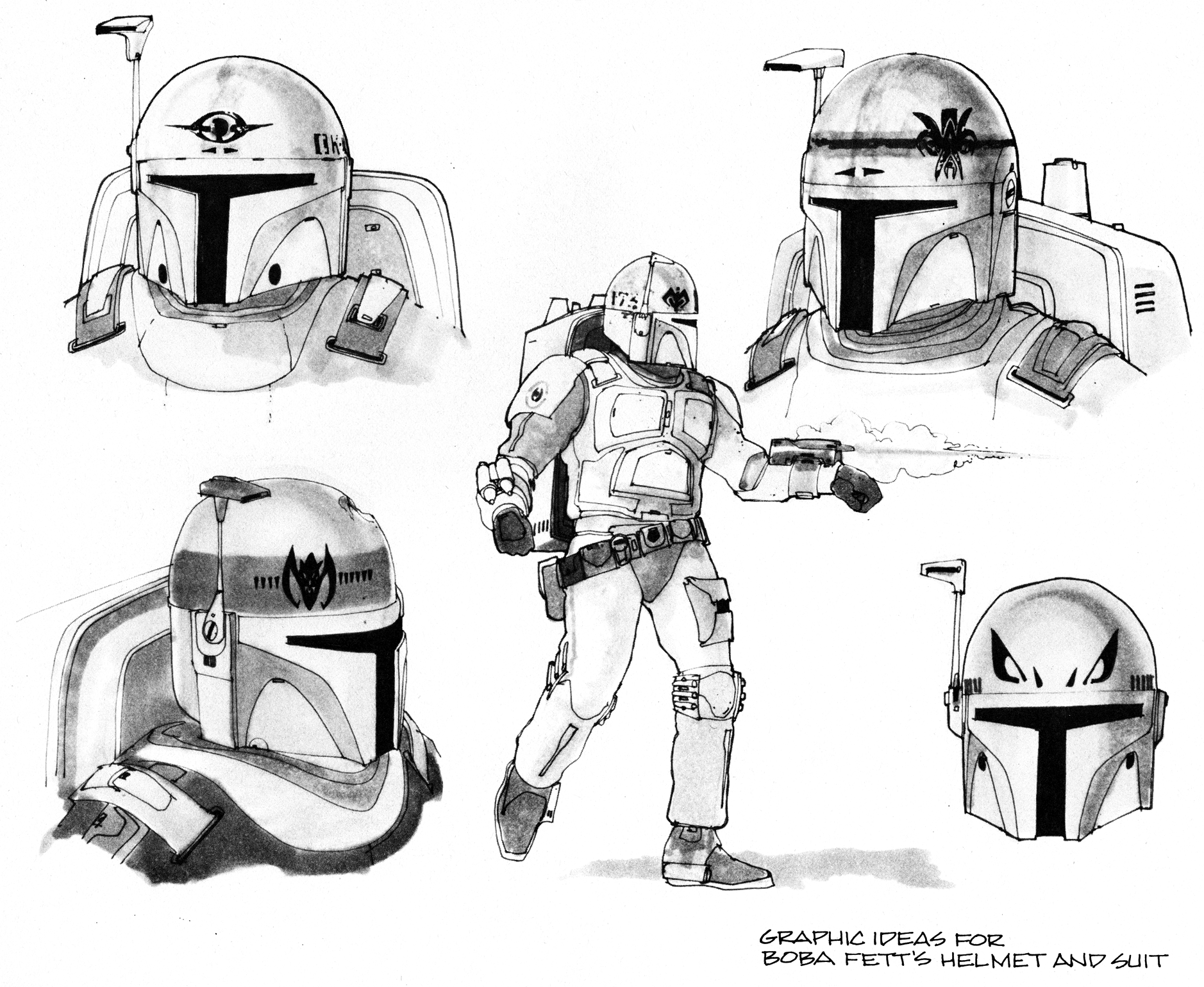 Boba Fett Concept Art by Joe Johnston