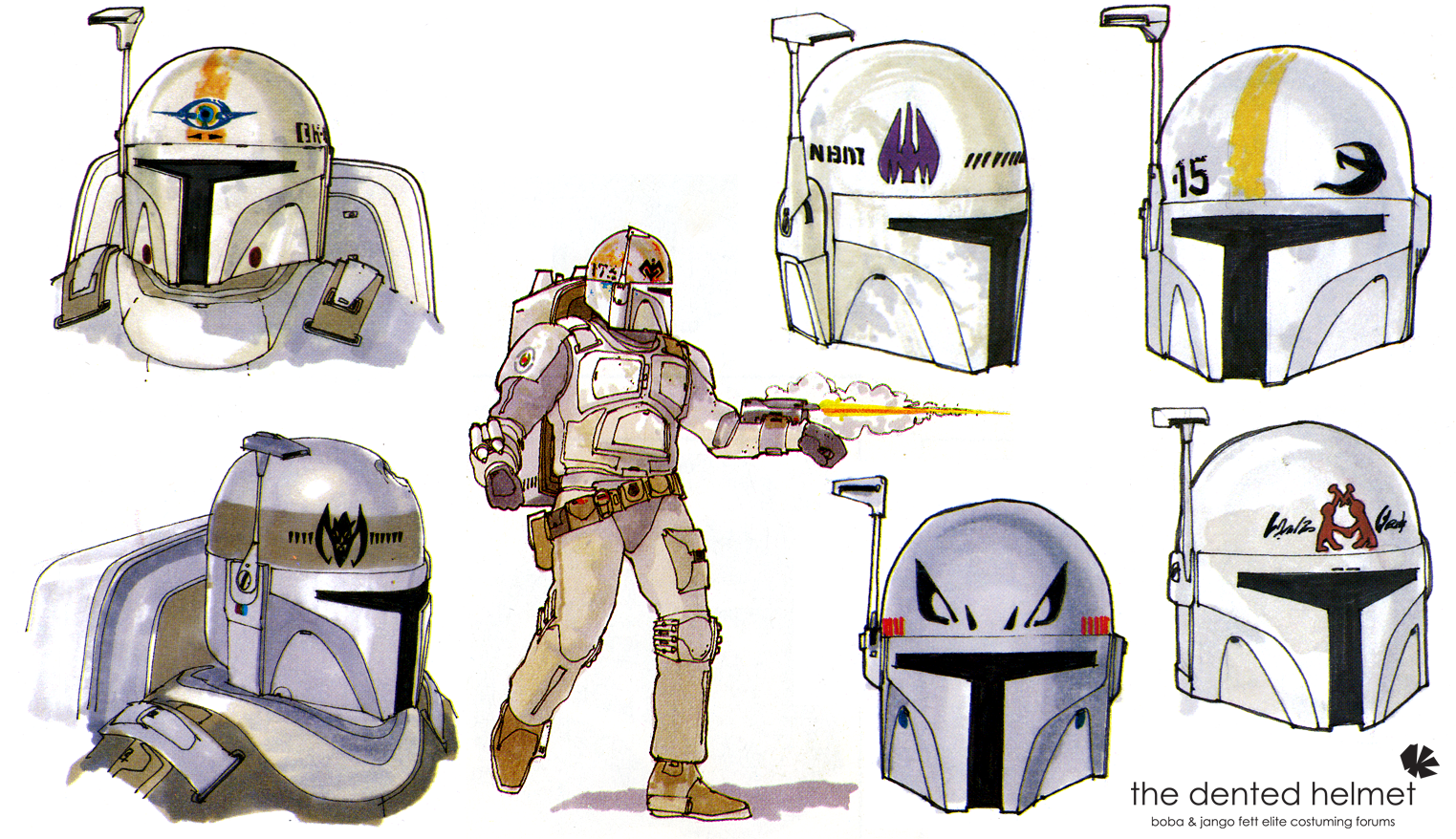 Boba Fett Concept Art by Joe Johnston | Boba Fett Costume and Prop Maker  Community - The Dented Helmet