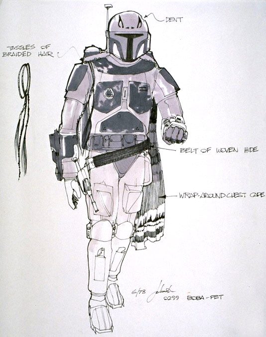 Boba Fett Concept Art by Joe Johnston | Boba Fett Costume ...