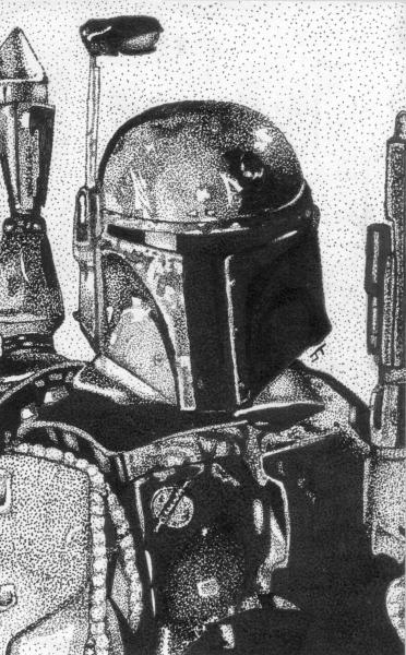 Boba Fett Study - Stipple (All Dots)