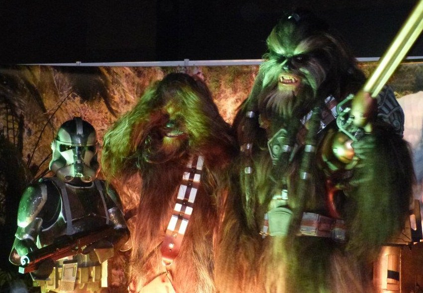 Dougie Fett (Chewie), Darth Serberus (Tarful) and Cmndr Gree for scale.