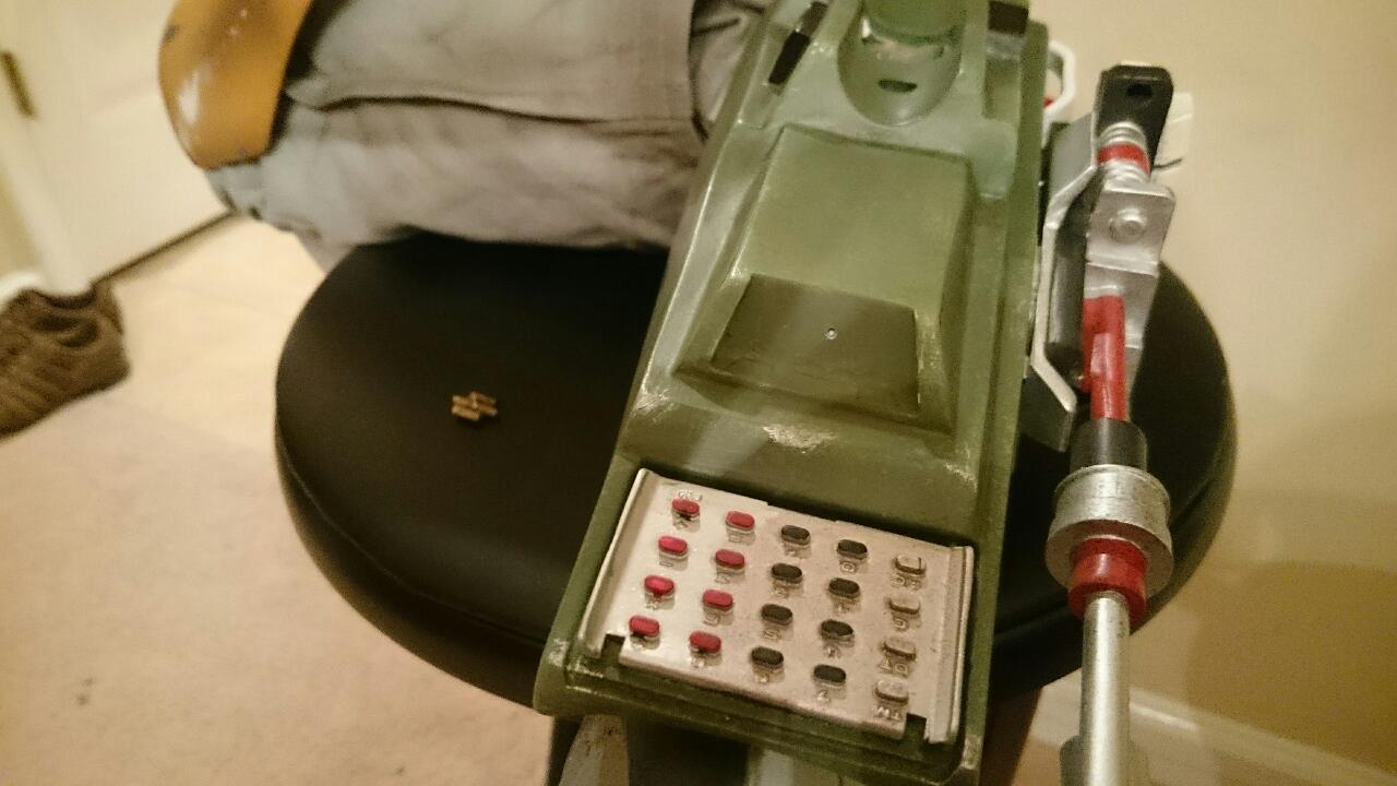 I had to mill down the resin expenader and repaint the area with Tamiyas acrylic paint.