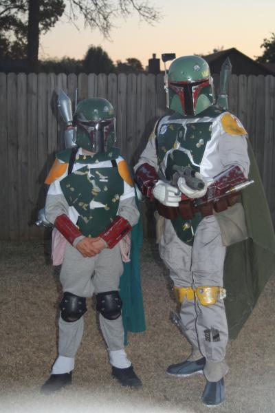 My sone made his own Fett after watching Dad. He is getting good..