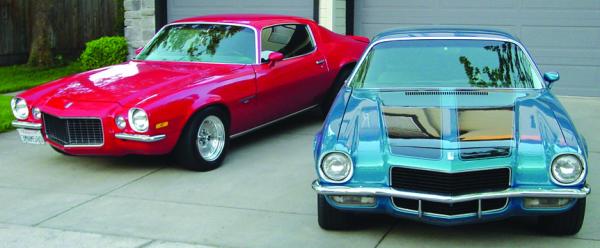 Other projects...
My 1970 Camaro (Red) and my son's (Blue)