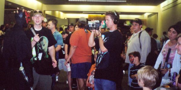 ScottMaul being interviewed in the hallway of CII