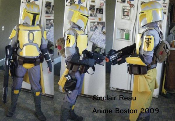 this is the updated armor....yes i know the tip of my gun is orange, yes i knnow the shoulder armor is to low and fear not the backpack will be higher and I;ll have a lower back plate....
