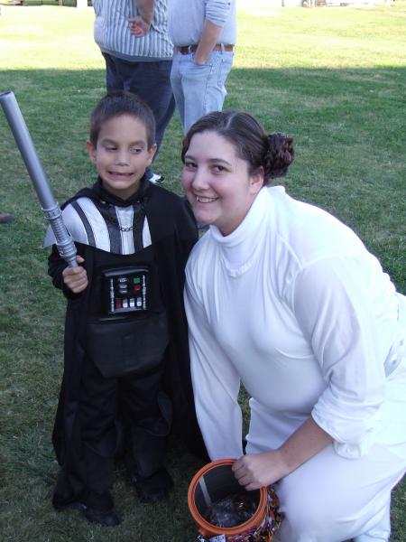 This was at my nieces Halloween party.  I loved my Leia hair that I worked so hard on.