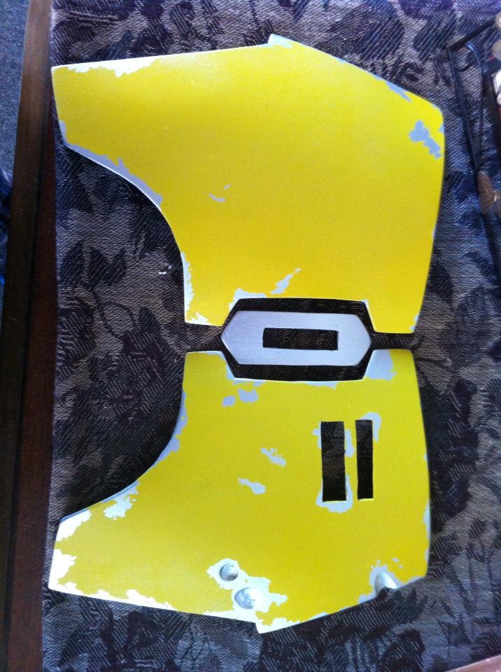 yellow over the silver & primer.